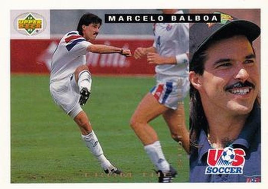 #158 Marcelo Balboa - USA - 1993 Upper Deck World Cup Preview English/Spanish Soccer
