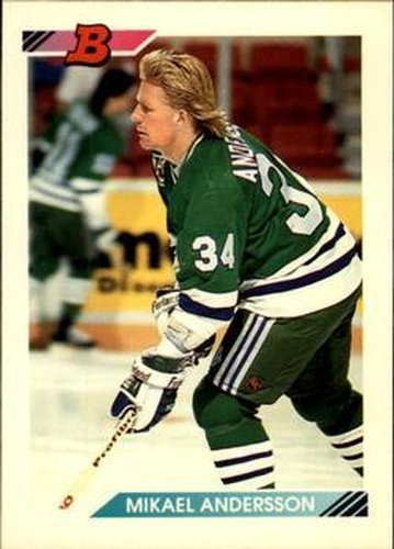 #158 Mikael Andersson - Tampa Bay Lightning - 1992-93 Bowman Hockey