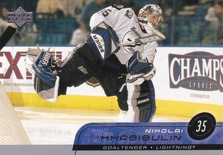 #158 Nikolai Khabibulin - Tampa Bay Lightning - 2002-03 Upper Deck Hockey