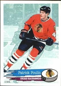#158 Patrick Poulin - Chicago Blackhawks - 1995-96 Panini Hockey Stickers