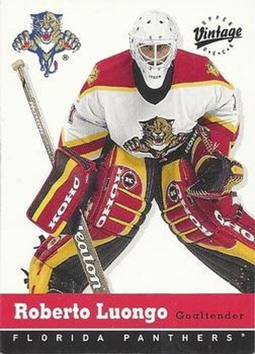 #158 Roberto Luongo - Florida Panthers - 2000-01 Upper Deck Vintage Hockey