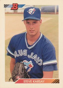 #158 Steve Karsay - Toronto Blue Jays - 1992 Bowman Baseball
