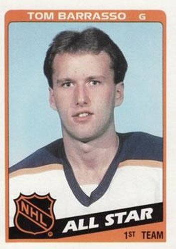 #158 Tom Barrasso - Buffalo Sabres - 1984-85 Topps Hockey