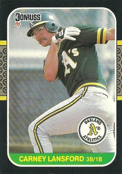 #158 Carney Lansford - Oakland Athletics - 1987 Donruss Baseball