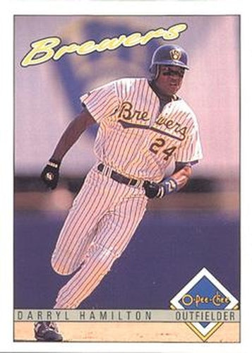 #158 Darryl Hamilton - Milwaukee Brewers - 1993 O-Pee-Chee Baseball