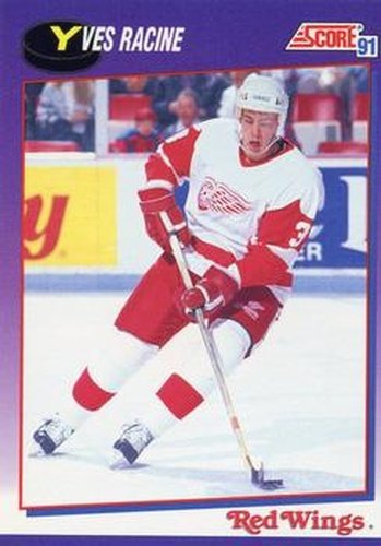 #158 Yves Racine - Detroit Red Wings - 1991-92 Score American Hockey