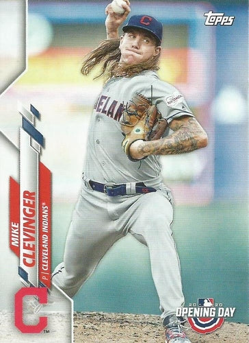 #158 Mike Clevinger - Cleveland Indians - 2020 Topps Opening Day Baseball