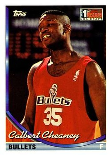 #158 Calbert Cheaney - Washington Bullets - 1993-94 Topps Basketball