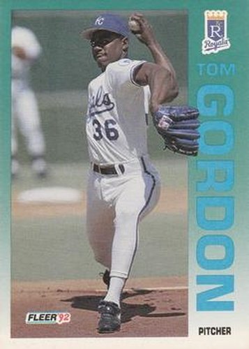 #158 Tom Gordon - Kansas City Royals - 1992 Fleer Baseball
