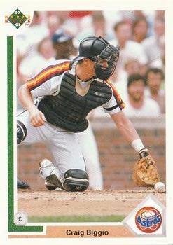 #158 Craig Biggio - Houston Astros - 1991 Upper Deck Baseball