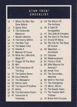 #159 STAR TREK Checklist - 1991 Impel Star Trek 25th Anniversary