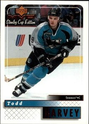 #159 Todd Harvey - San Jose Sharks - 1999-00 Upper Deck MVP Stanley Cup Edition Hockey