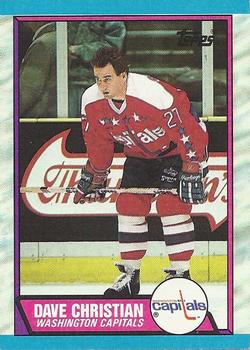 #159 Dave Christian - Washington Capitals - 1989-90 Topps Hockey