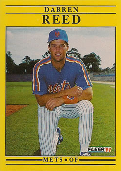 #159 Darren Reed - New York Mets - 1991 Fleer Baseball