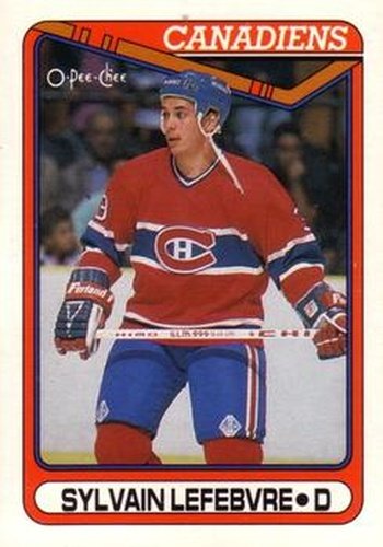 #159 Sylvain Lefebvre - Montreal Canadiens - 1990-91 O-Pee-Chee Hockey
