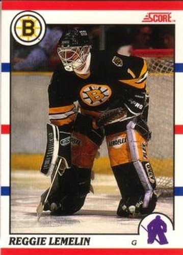 #159 Reggie Lemelin - Boston Bruins - 1990-91 Score Canadian Hockey