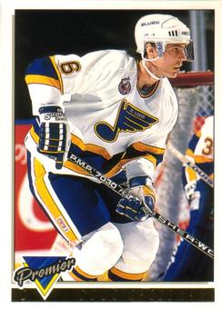 #159 Doug Crossman - St. Louis Blues - 1993-94 O-Pee-Chee Premier Hockey - Gold