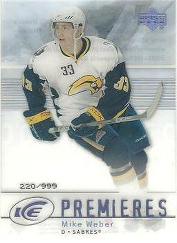 #159 Mike Weber - Buffalo Sabres - 2007-08 Upper Deck Ice Hockey