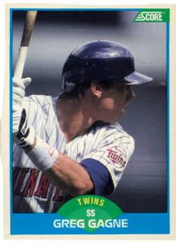 #159 Greg Gagne - Minnesota Twins - 1989 Score Baseball