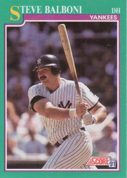 #159 Steve Balboni - New York Yankees - 1991 Score Baseball