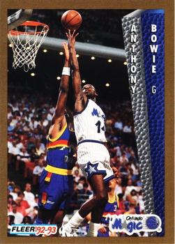 #159 Anthony Bowie - Orlando Magic - 1992-93 Fleer Basketball