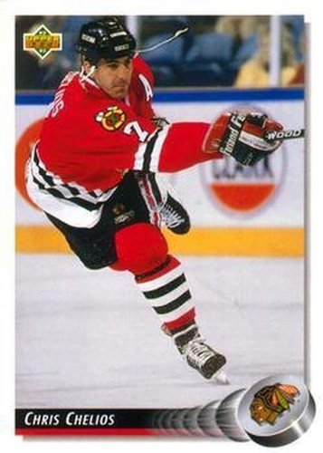 #159 Chris Chelios - Chicago Blackhawks - 1992-93 Upper Deck Hockey