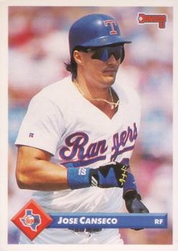 #159 Jose Canseco - Texas Rangers - 1993 Donruss Baseball