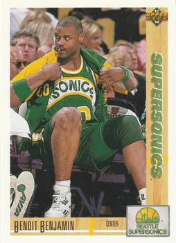 #159 Benoit Benjamin - Seattle SuperSonics - 1991-92 Upper Deck Basketball