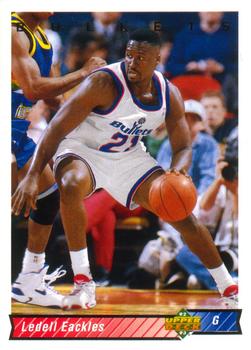 #159 Ledell Eackles - Washington Bullets - 1992-93 Upper Deck Basketball