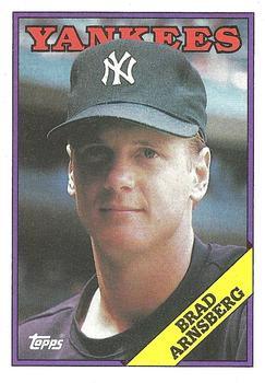 #159 Brad Arnsberg - New York Yankees - 1988 Topps Baseball
