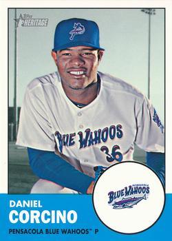#159 Daniel Corcino - Pensacola Blue Wahoos - 2012 Topps Heritage Minor League Baseball