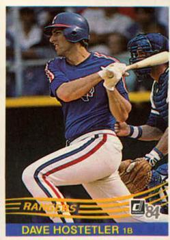 #159 Dave Hostetler - Texas Rangers - 1984 Donruss Baseball