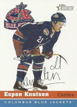 #159 Espen Knutsen - Columbus Blue Jackets - 2000-01 Topps Heritage Hockey