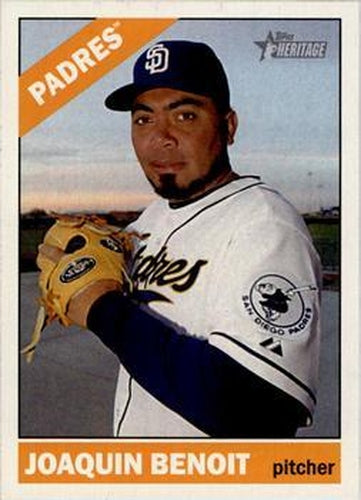 #159 Joaquin Benoit - San Diego Padres - 2015 Topps Heritage Baseball