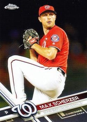 #159 Max Scherzer - Washington Nationals - 2017 Topps Chrome Baseball