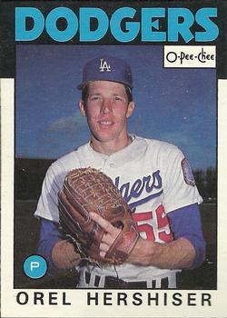 #159 Orel Hershiser - Los Angeles Dodgers - 1986 O-Pee-Chee Baseball