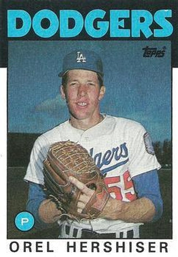 #159 Orel Hershiser - Los Angeles Dodgers - 1986 Topps Baseball