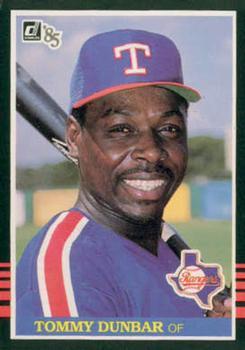 #159 Tommy Dunbar - Texas Rangers - 1985 Donruss Baseball