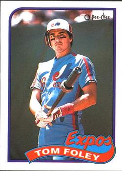#159 Tom Foley - Montreal Expos - 1989 O-Pee-Chee Baseball
