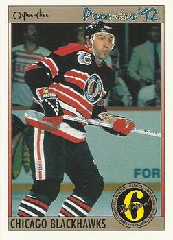 #159 John Tonelli - Chicago Blackhawks - 1991-92 O-Pee-Chee Premier Hockey