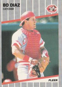#159 Bo Diaz - Cincinnati Reds - 1989 Fleer Baseball