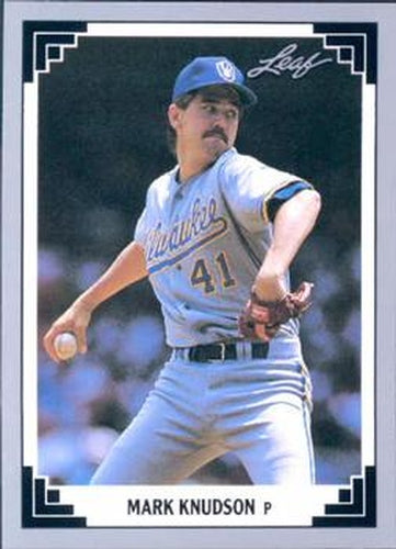 #159 Mark Knudson - Milwaukee Brewers - 1991 Leaf Baseball