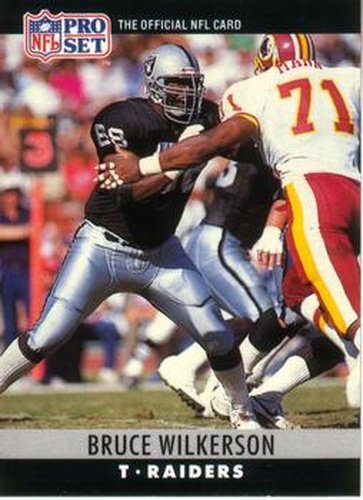 #159 Bruce Wilkerson - Los Angeles Raiders - 1990 Pro Set Football