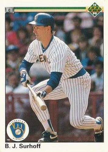 #159 B.J. Surhoff - Milwaukee Brewers - 1990 Upper Deck Baseball