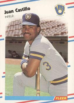 #159 Juan Castillo - Milwaukee Brewers - 1988 Fleer Baseball