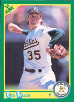 #159 Bob Welch - Oakland Athletics - 1990 Score Baseball