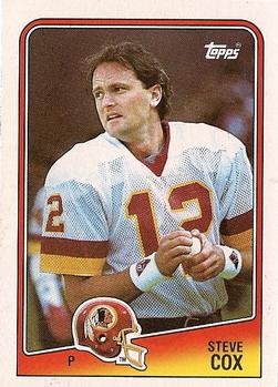 #15 Steve Cox - Washington Redskins - 1988 Topps Football