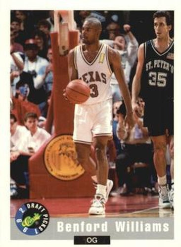 #15 Benford Williams - Texas Longhorns - 1992 Classic Draft Basketball