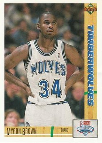 #15 Myron Brown - Minnesota Timberwolves - 1991-92 Upper Deck Basketball