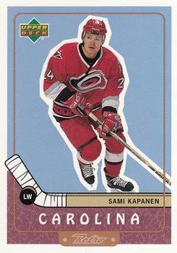 #15 Sami Kapanen - Carolina Hurricanes - 1999-00 Upper Deck Retro Hockey
